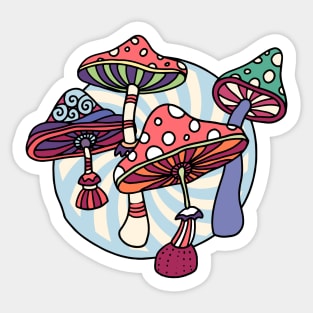 Groovy Mushrooms Sticker